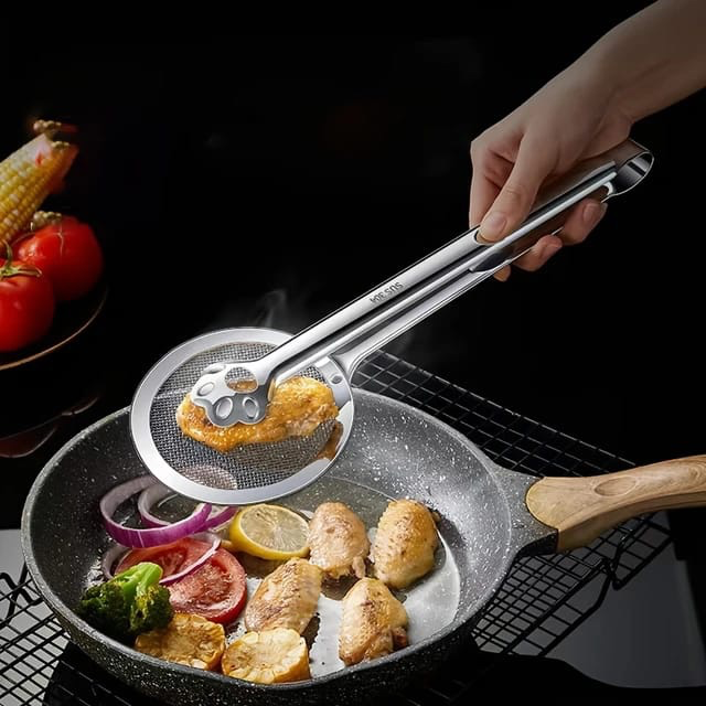Pinzas de cocinar con escurridor